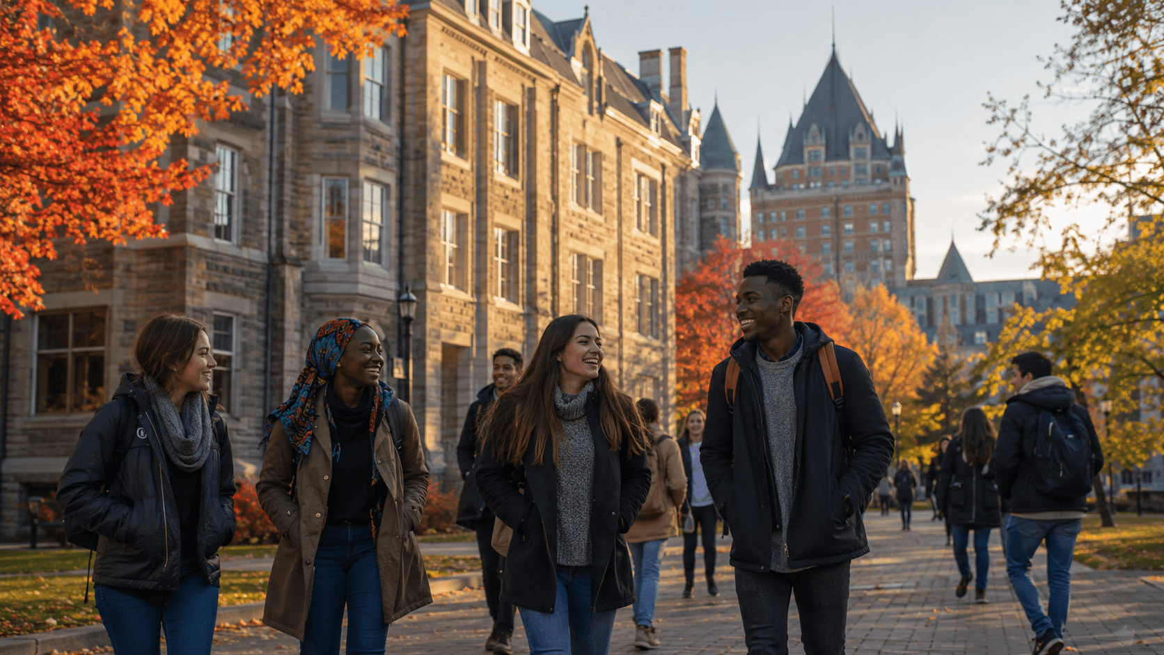Campus de l'Université Laval à Québec en automne